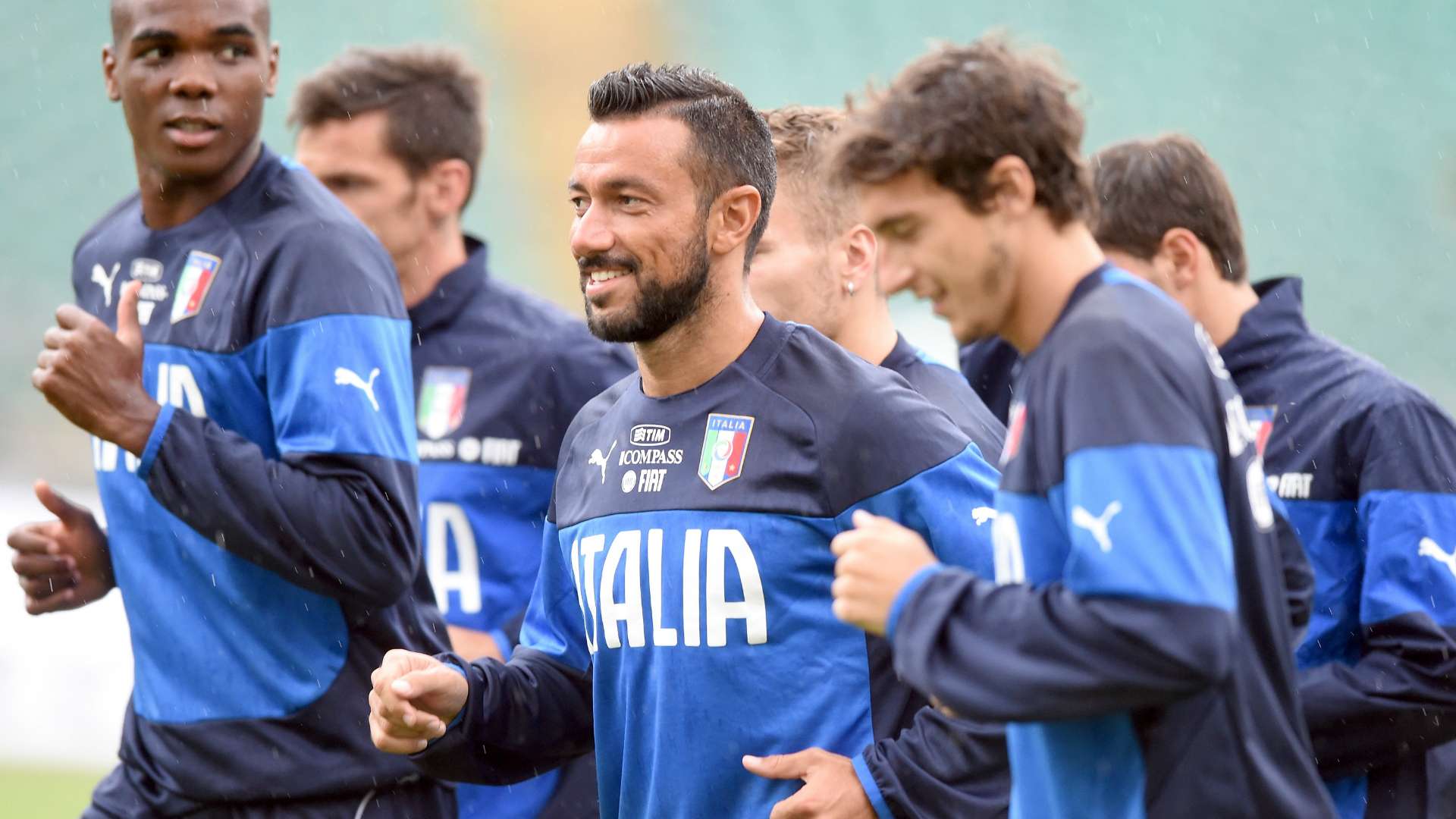 Fabio Quagliarella Italy training