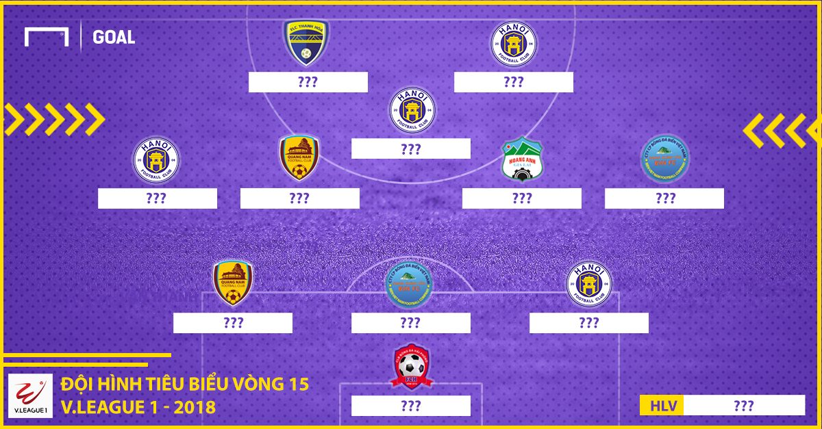 Đội hình tiêu biểu vòng 15 V.League 2018