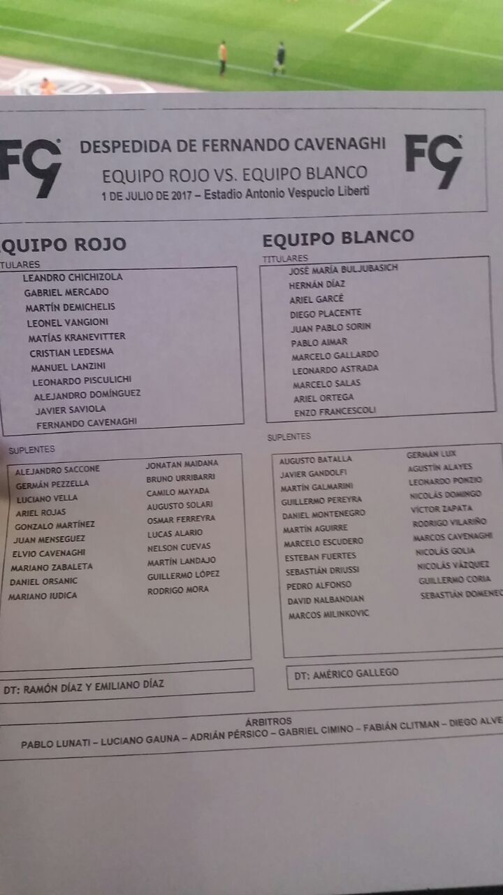 Equipos invitados Cavenaghi