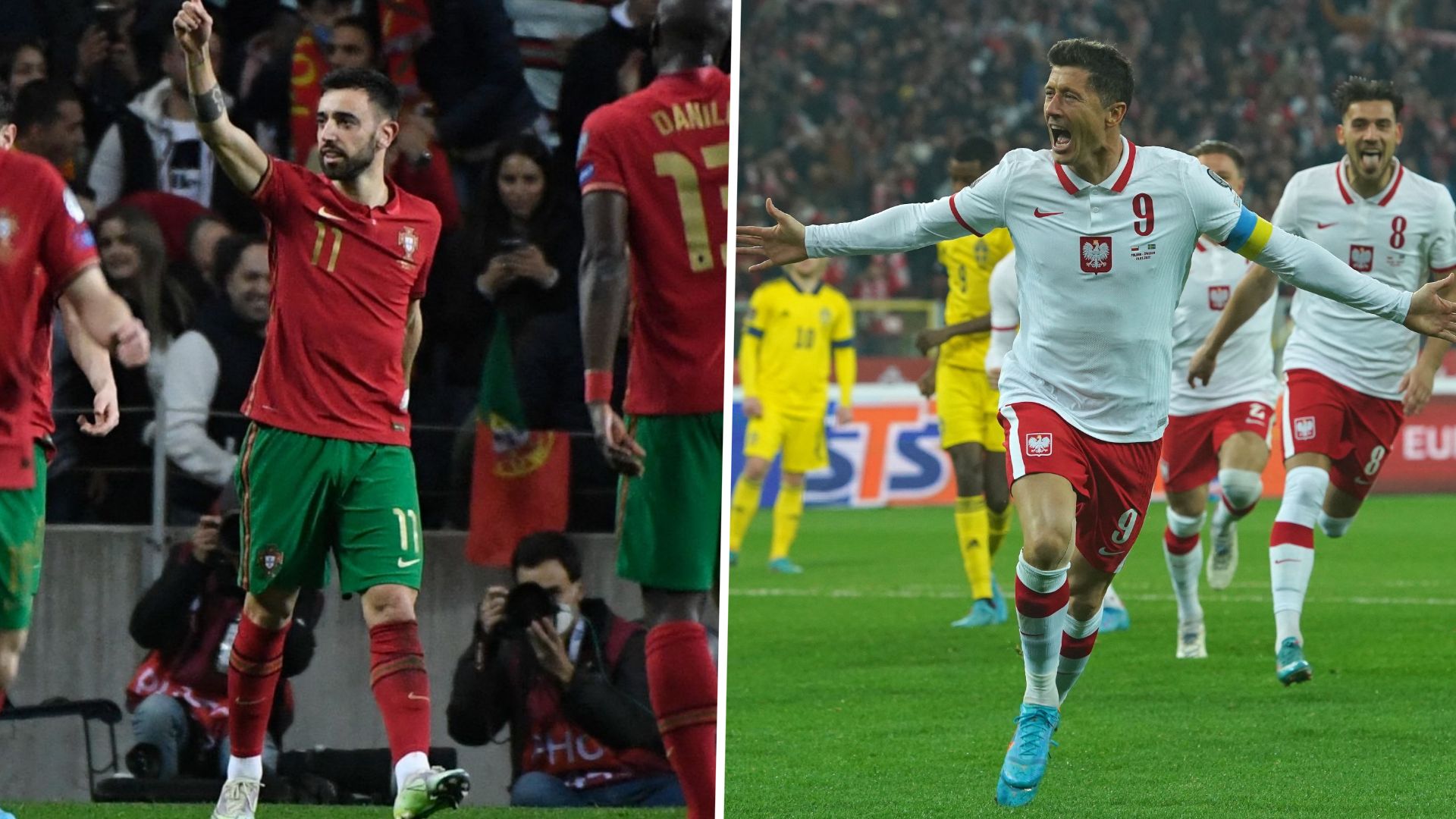 Bruno Fernandes Lewandowski Portugal Poland 2022 GFX
