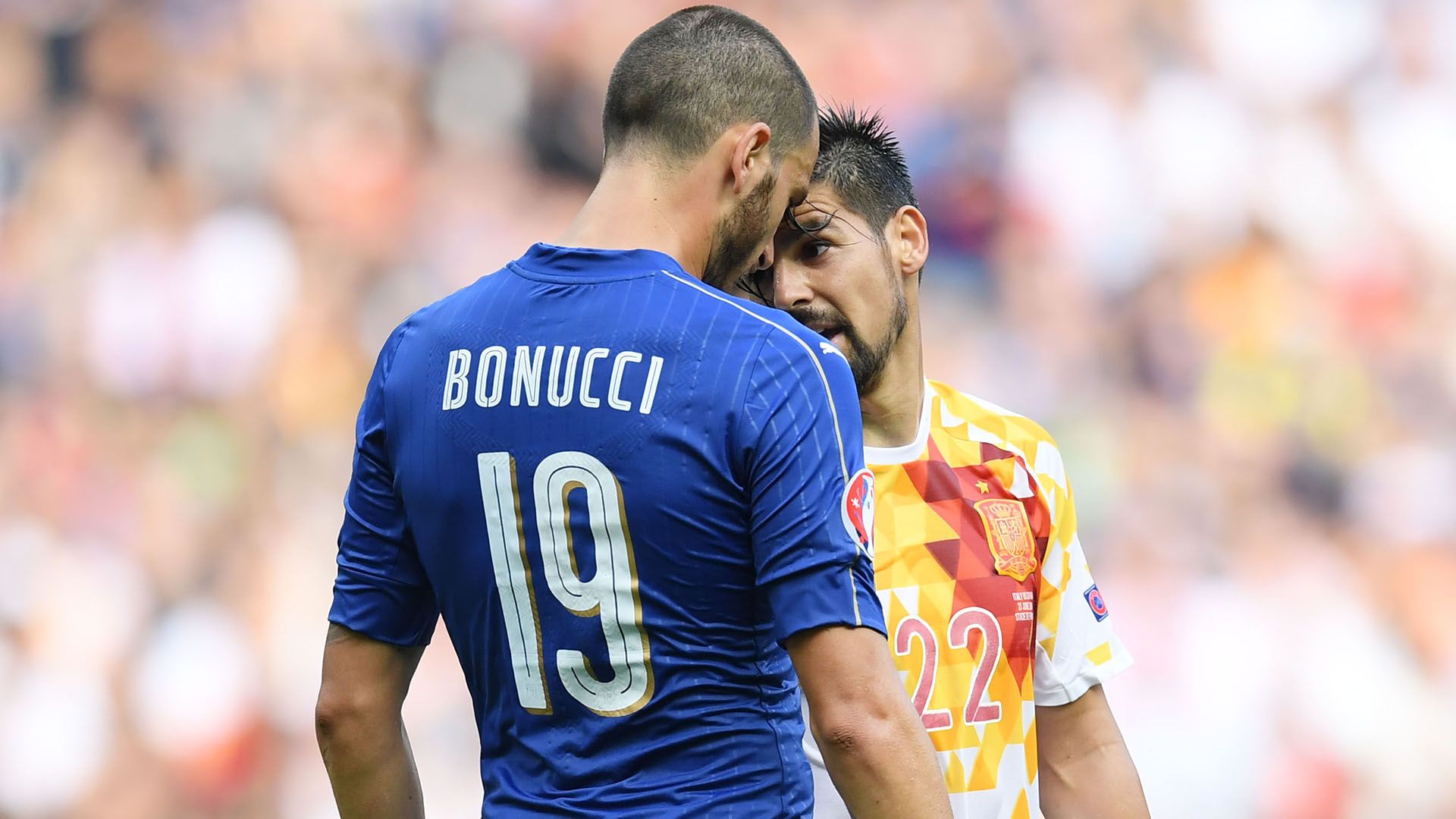 Bonucci Nolito Italy Spain Euro 2016