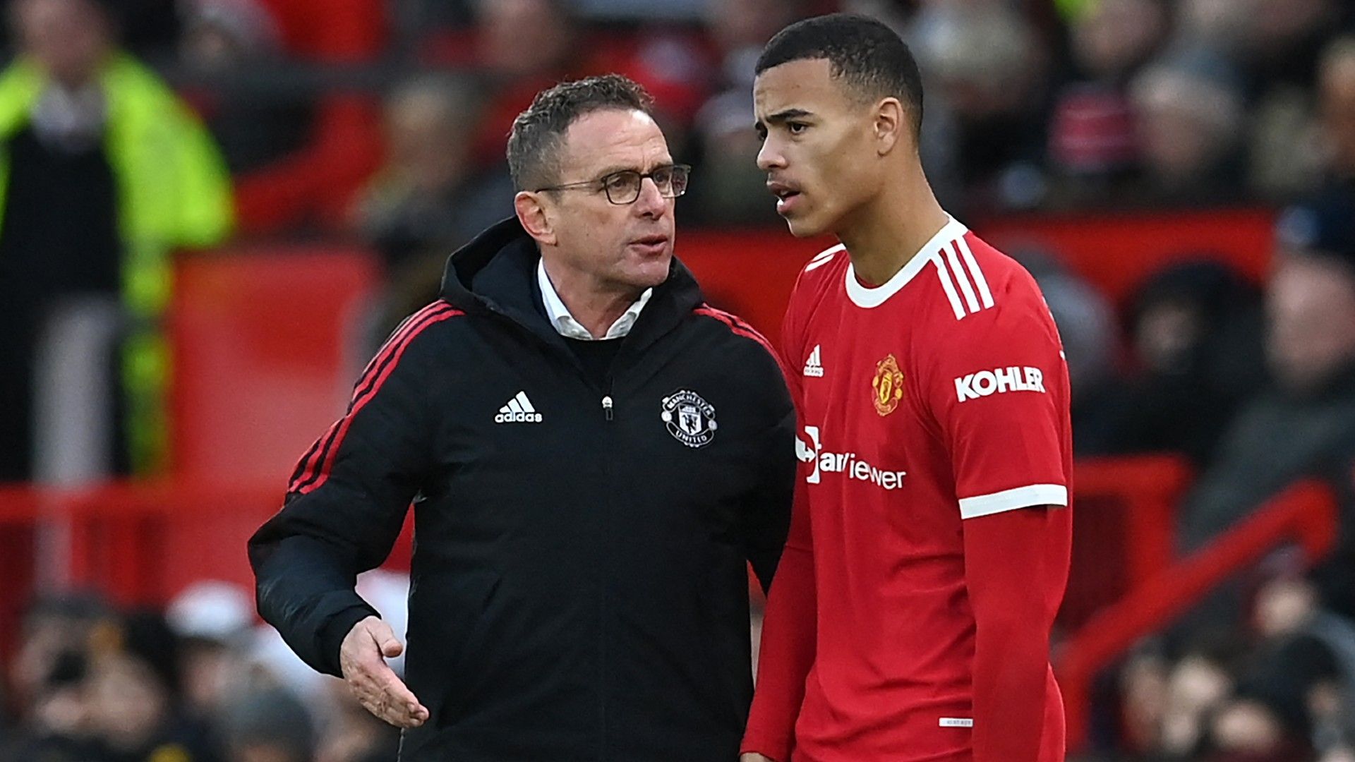 Ralf Rangnick Mason Greenwood Man Utd vs Crystal Palace Premier League 2021-22