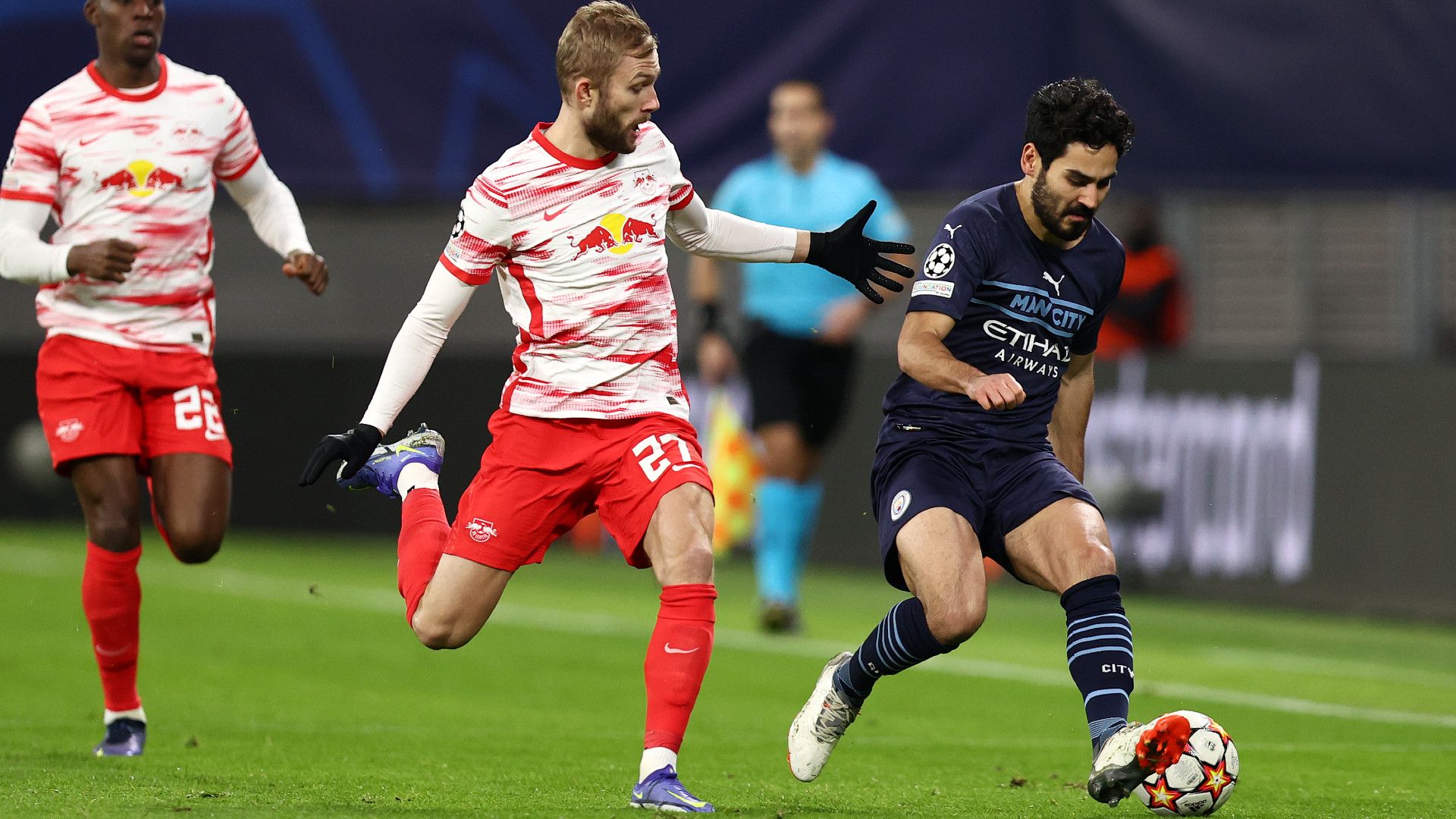 KONRAD LAIMER LEIPZIG ILKAY GÜNDOGAN MANCHESTER CITY CHAMPIONS LEAGUE 07122021