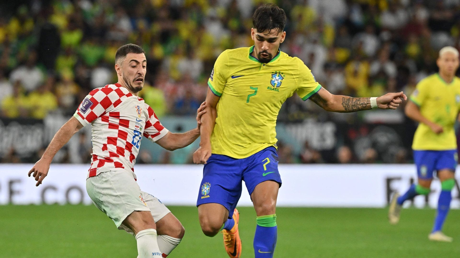 Josip Juranovic, Lucas Paquetá, Croácia x Brasil, Copa do Mundo 2022