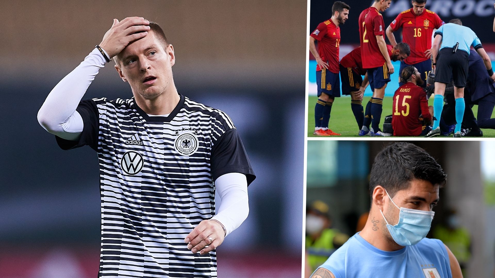 Toni Kroos Germany Sergio Ramos Spain Luis Suarez Uruguay GFX