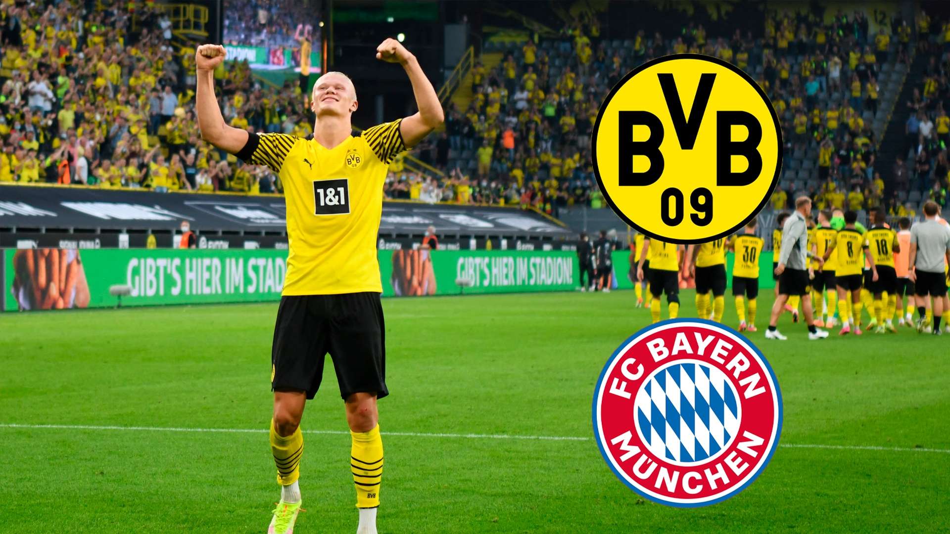 erling haaland BVB Borussia Dortmund FC Bayern München Supercup Bundesliga 2021 tv live-stream heute gfx
