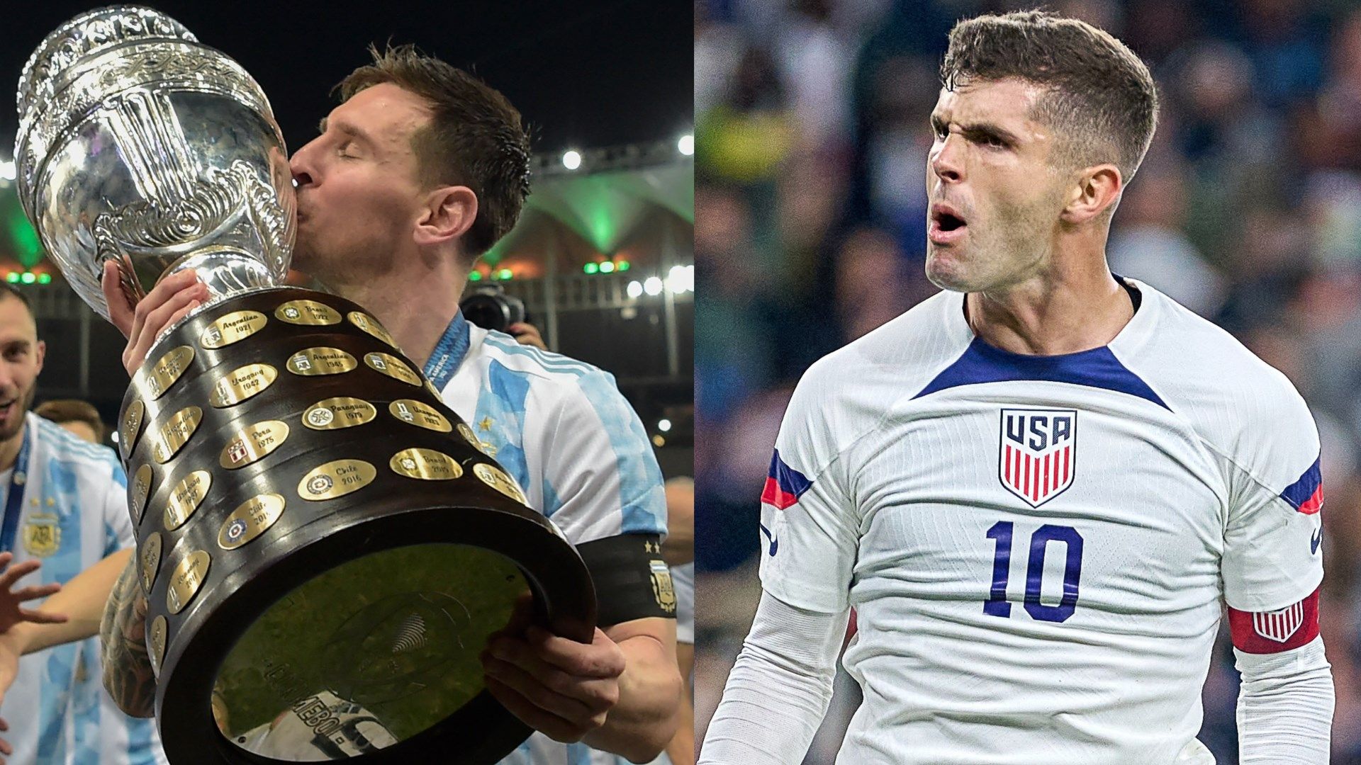 lionel messi argentina christian pulisic usmnt split