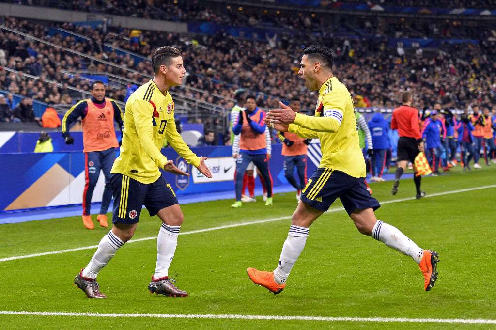 James Rodríguez & Radamel Falcao Colombia gol 2018