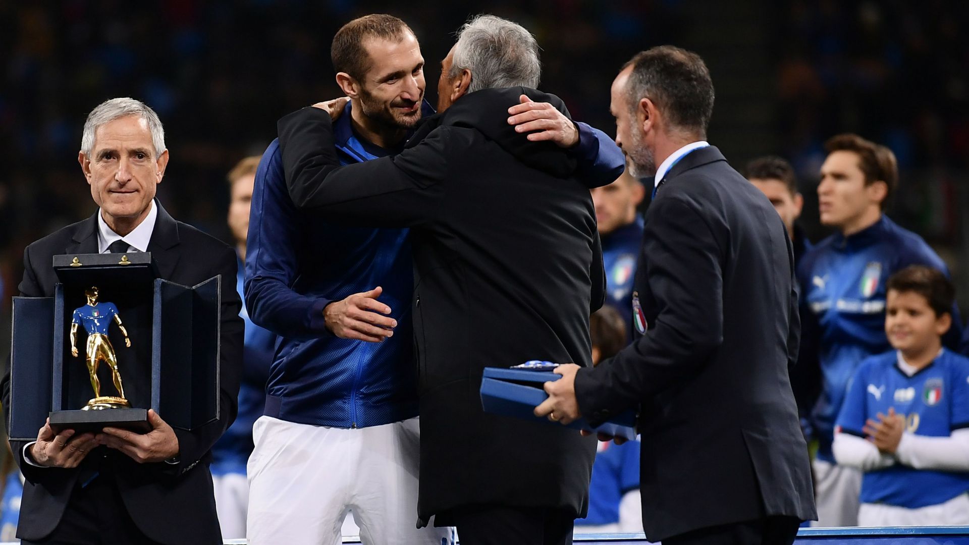 Giorgio Chiellini 100th presence Italy Portugal