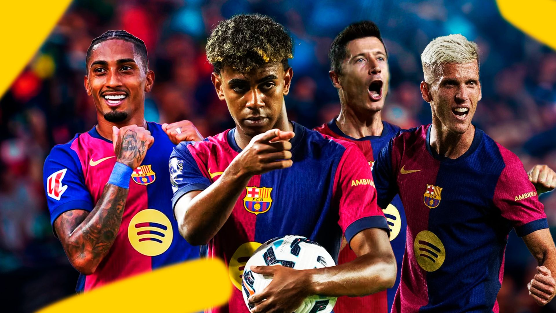 GFX MVP Barcelona 2024 Raphinha Lamine Yamal Robert Lewandowski Dani Olmo