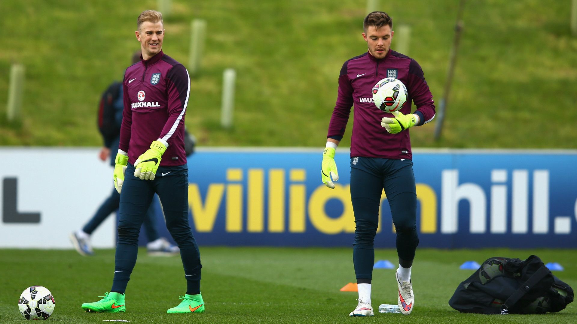 Joe Hart Jack Butland England training 24032015