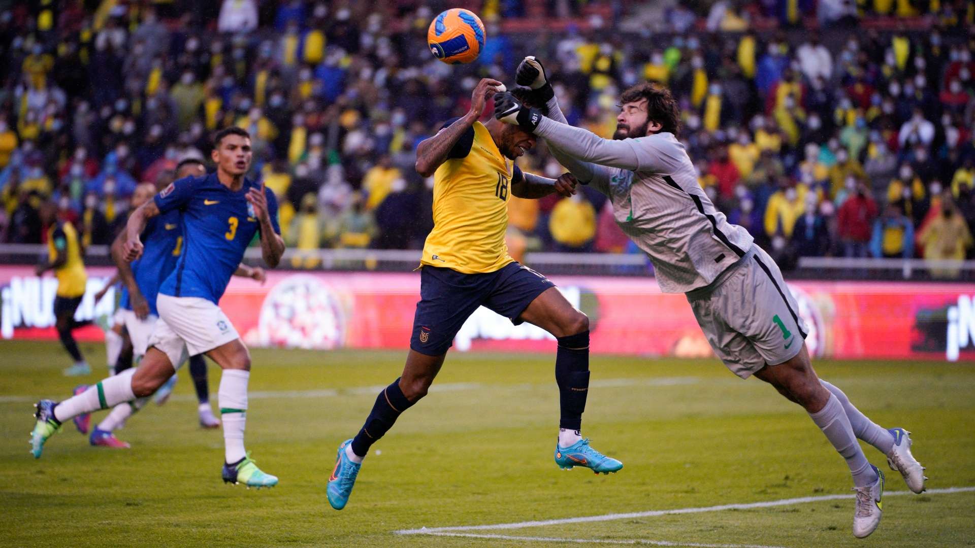 Alisson punch Brazil Ecuador