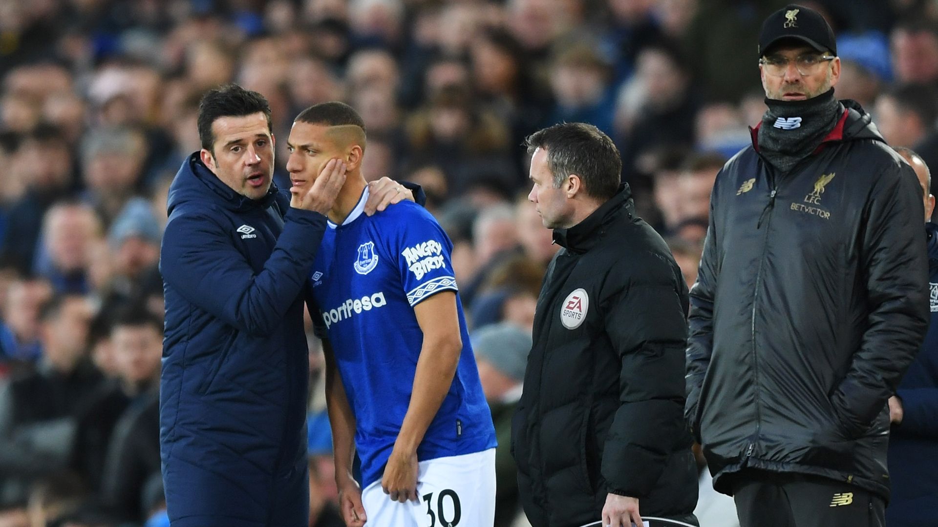 Marcos Silva Richarlison Jürgen Klopp Everton Liverpool 2019