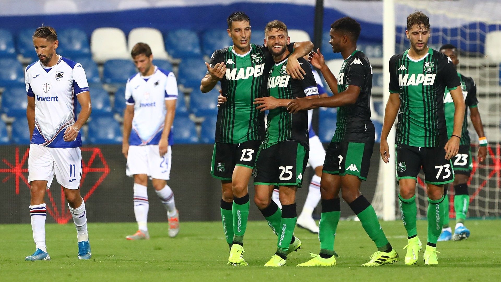 Sassuolo celebrating