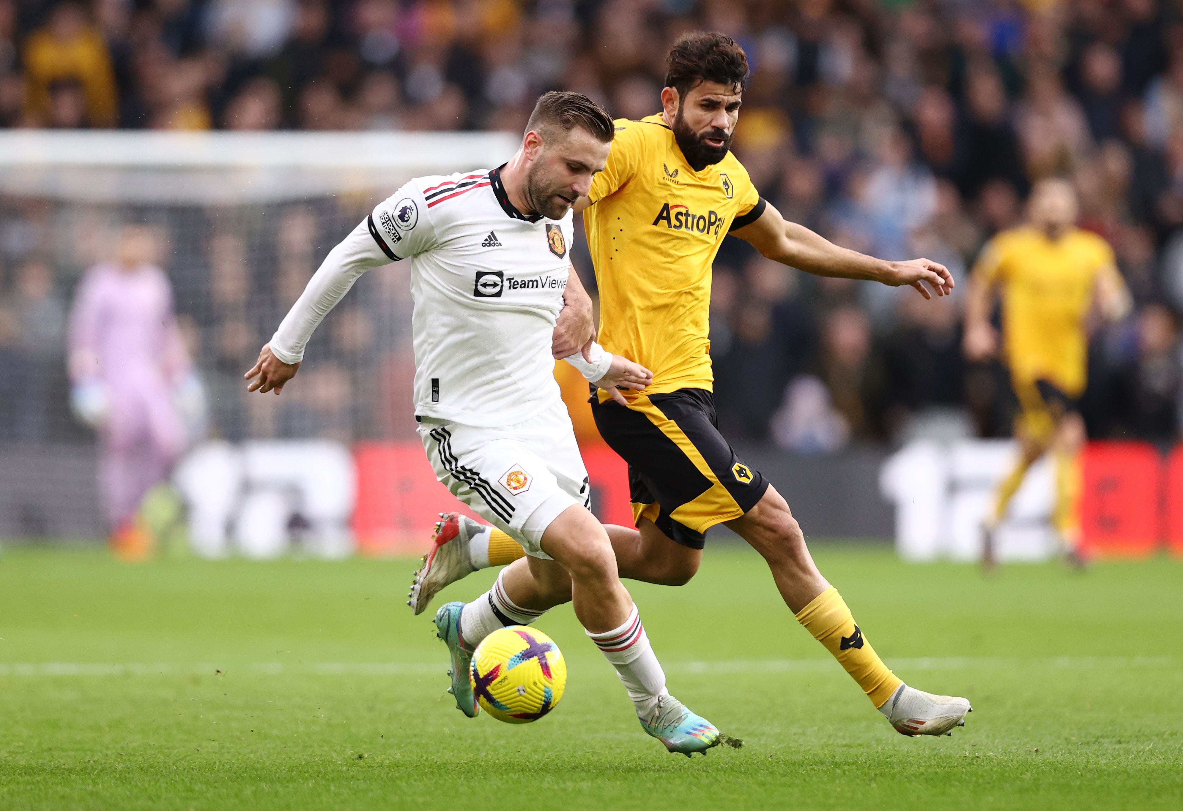 Luke Shaw Manchester United Wolves 2022-23