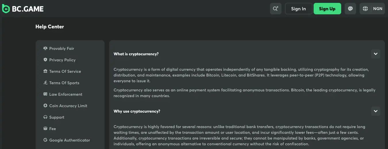 BC.Game Crypto