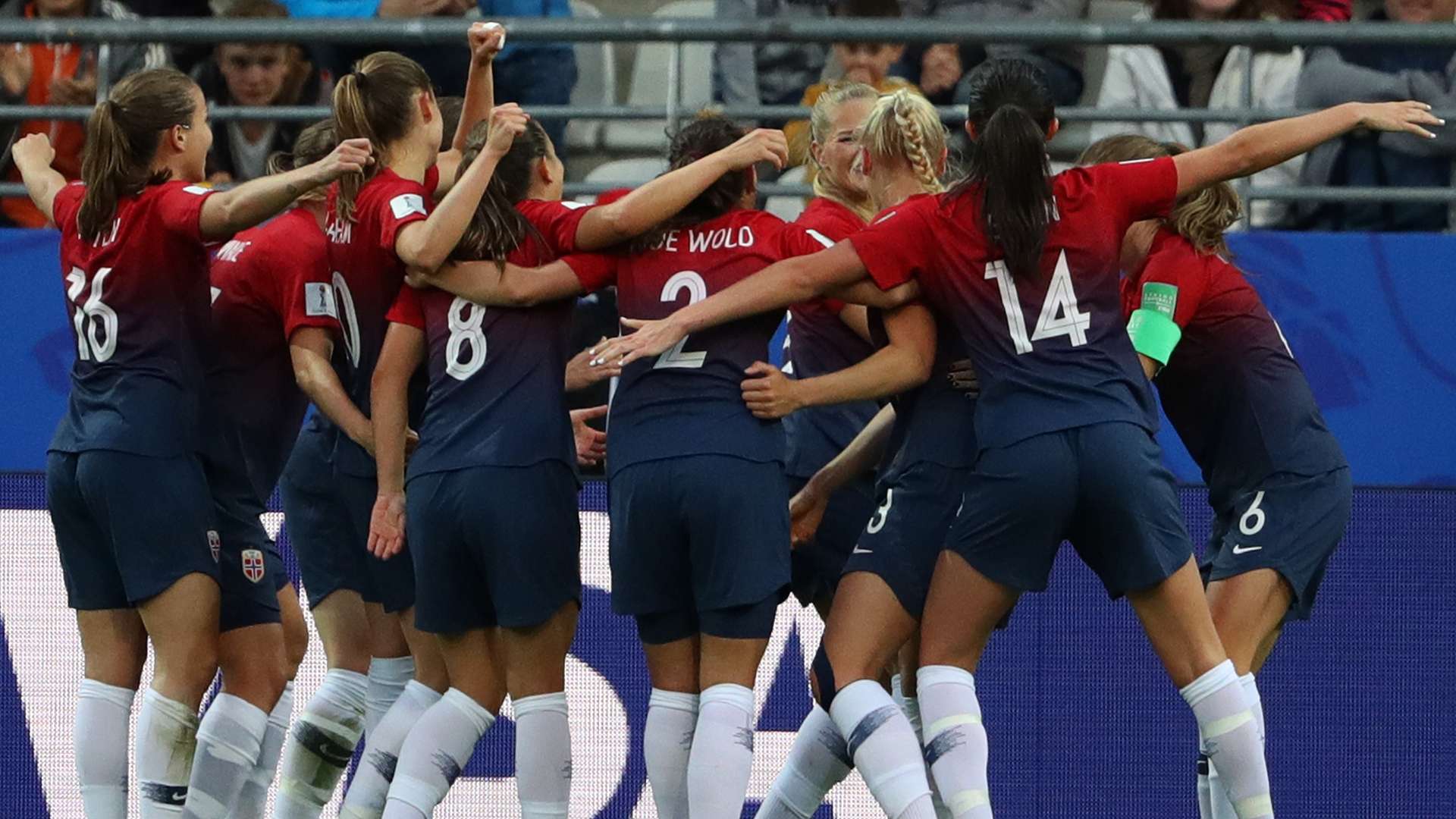 Norway celebrating women's World Cup 2019