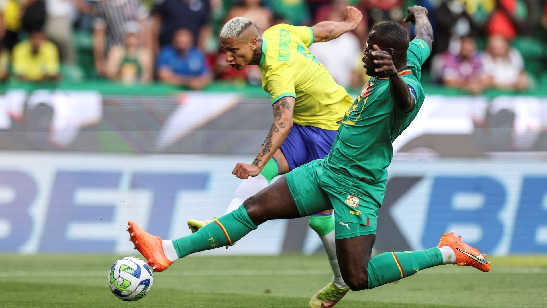 Kalidou Koulibaly and Richarlison, Senegal vs Brazil