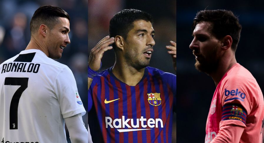 Ronaldo Messi Suarez Collage GFX