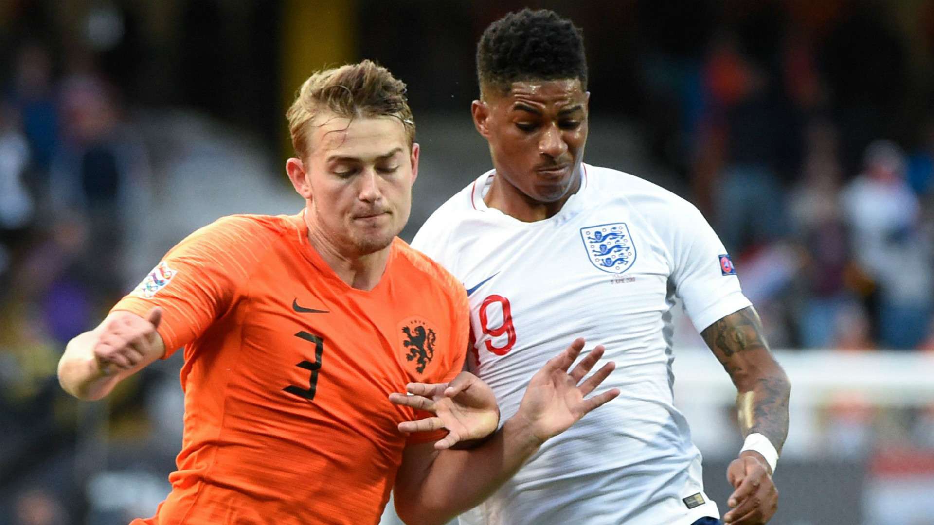 Matthijs de Ligt Marcus Rashford Netherlands England 2019