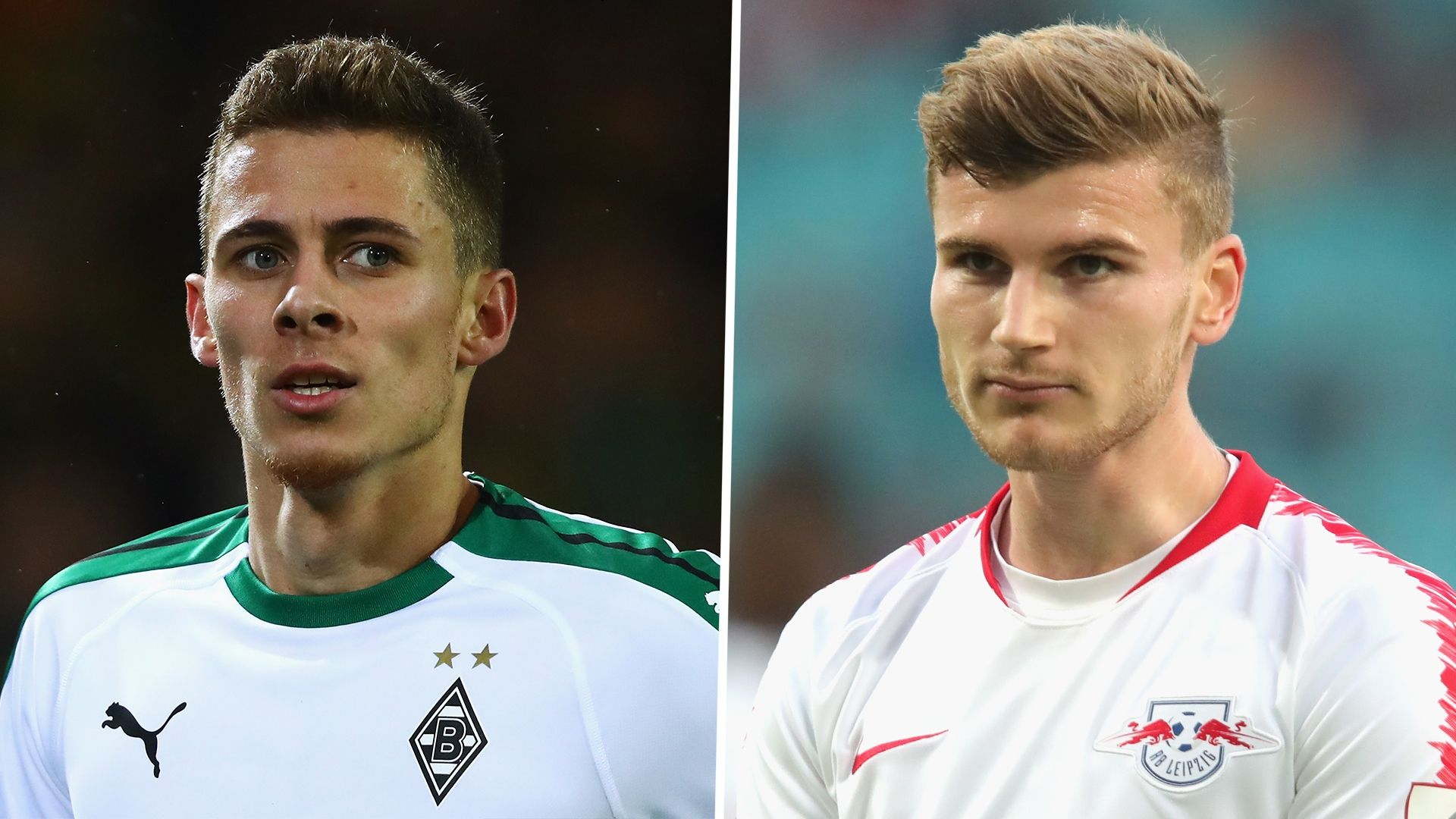 Thorgan Hazard Timo Werner Gladbach RB Leipzig