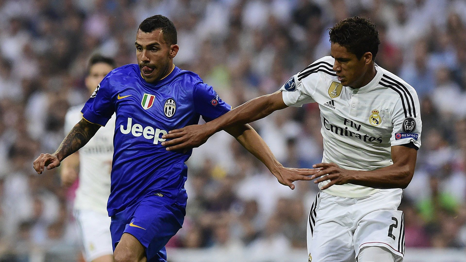 Carlos Tevez Raphael Varane Juventus Turin Real Madrid Champions League 13052015