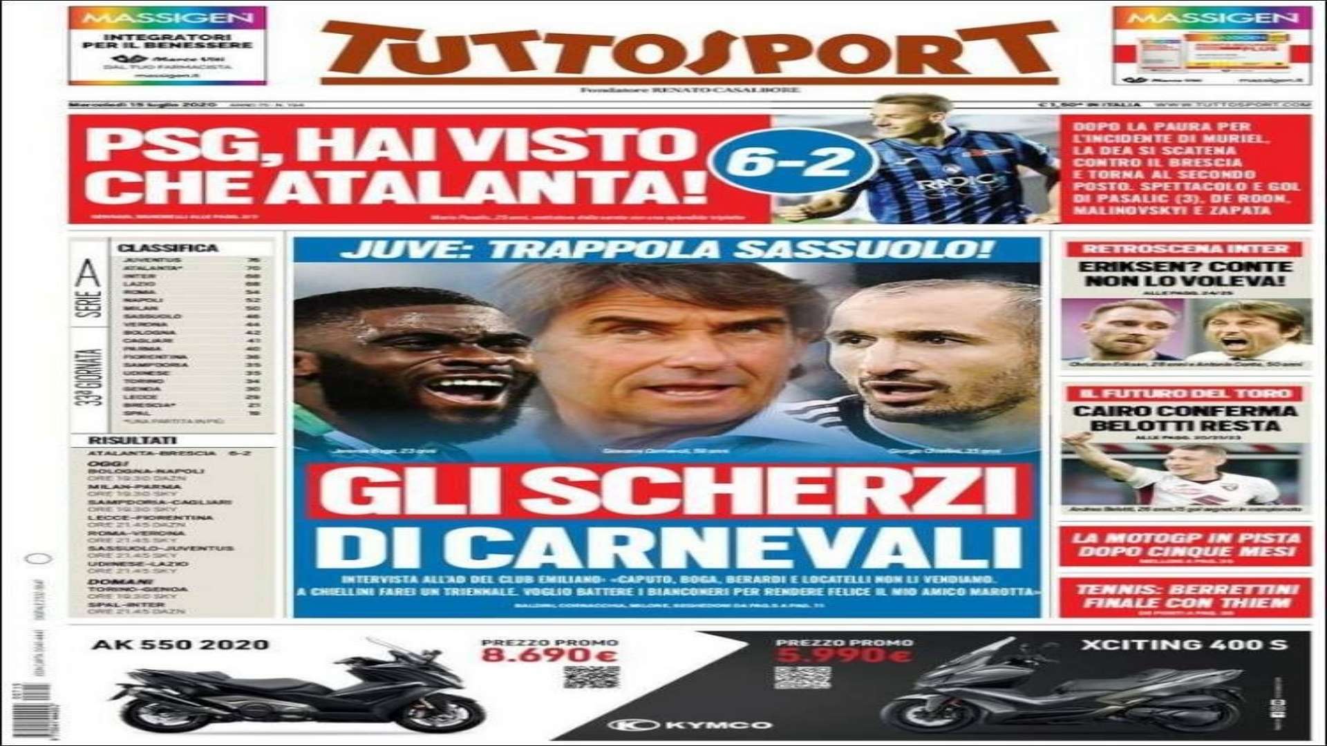 TuttoSport 15 July