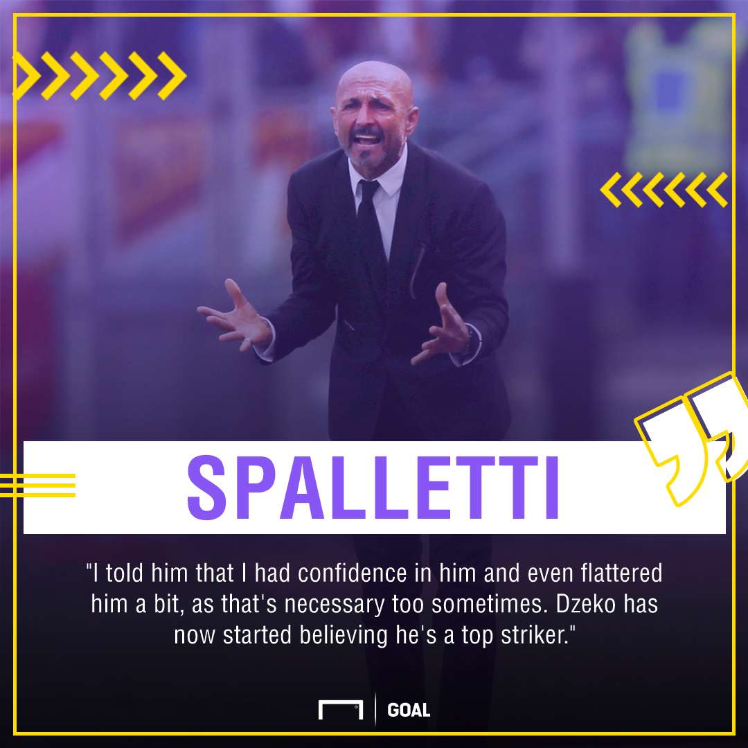 Luciano Spalletti Edin Dzeko Roma PS