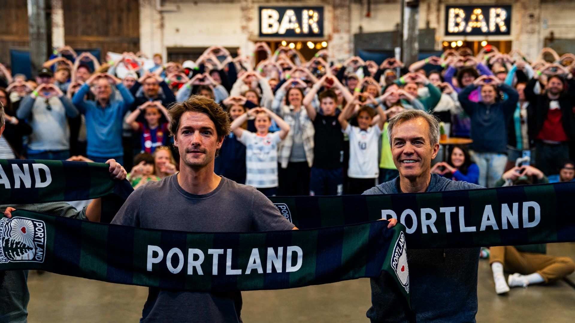 Portland Hearts Fan celebrations