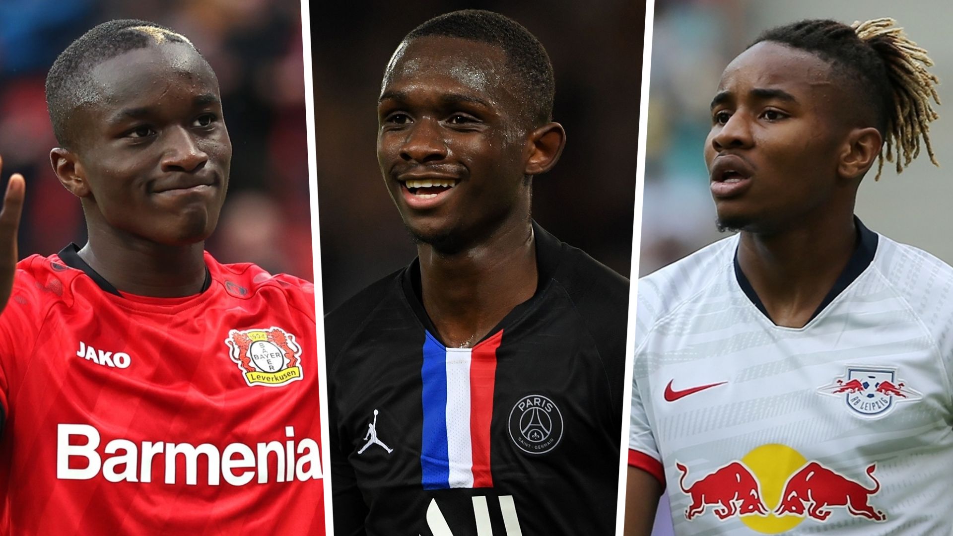 Moussa Diaby, Tanguy Kouassi, Christopher Nkunkou