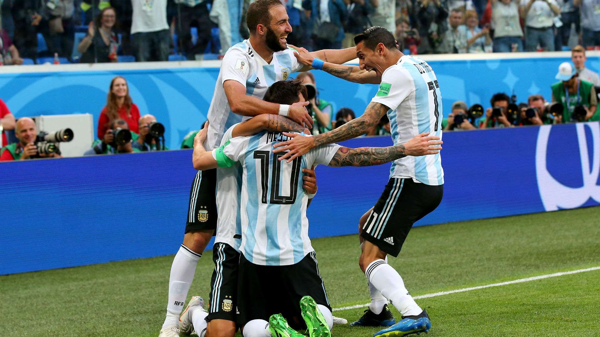 Higuain Messi Di Maria Argentina Nigeria World Cup Russi 2018 26062018