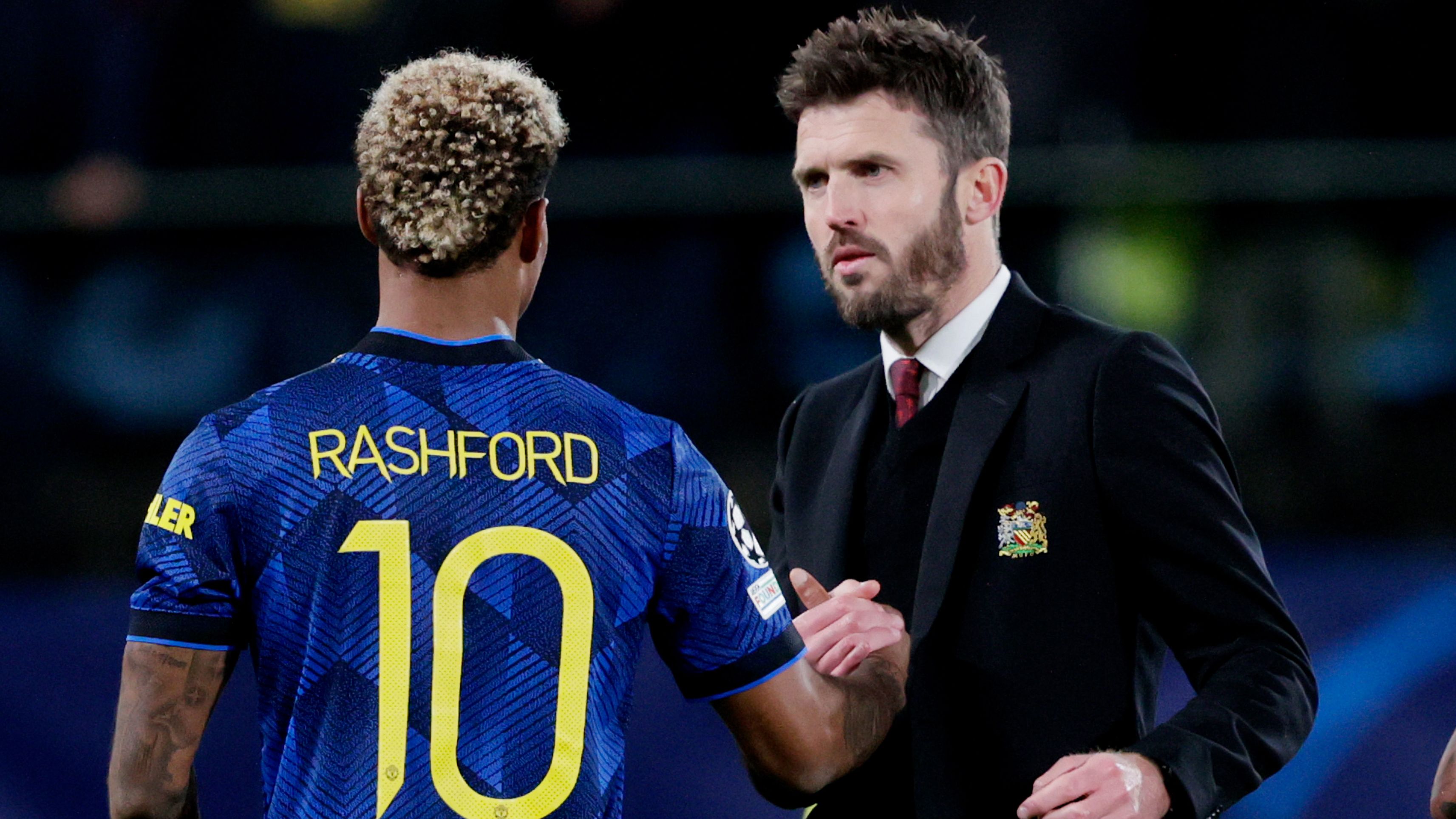 Michael Carrick Marcus Rashford Man Utd