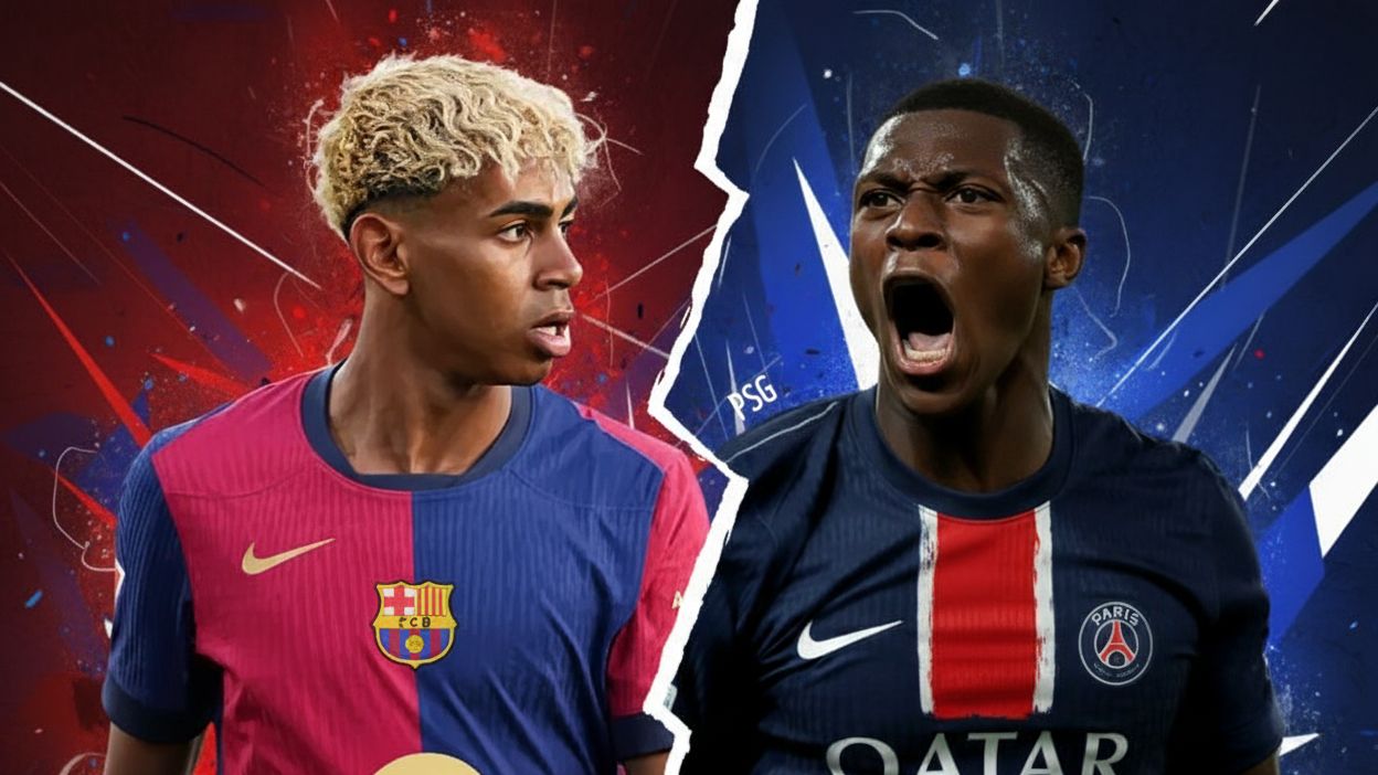 Lamine Yamal Barca Nuno Mendes PSG GOAL ONLY
