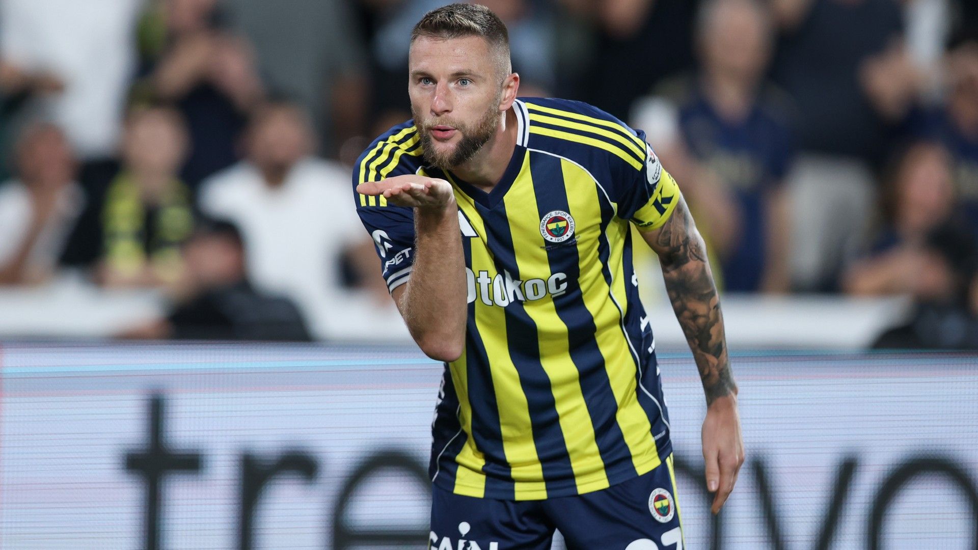 Milan Skriniar of Fenerbahce celebrates 