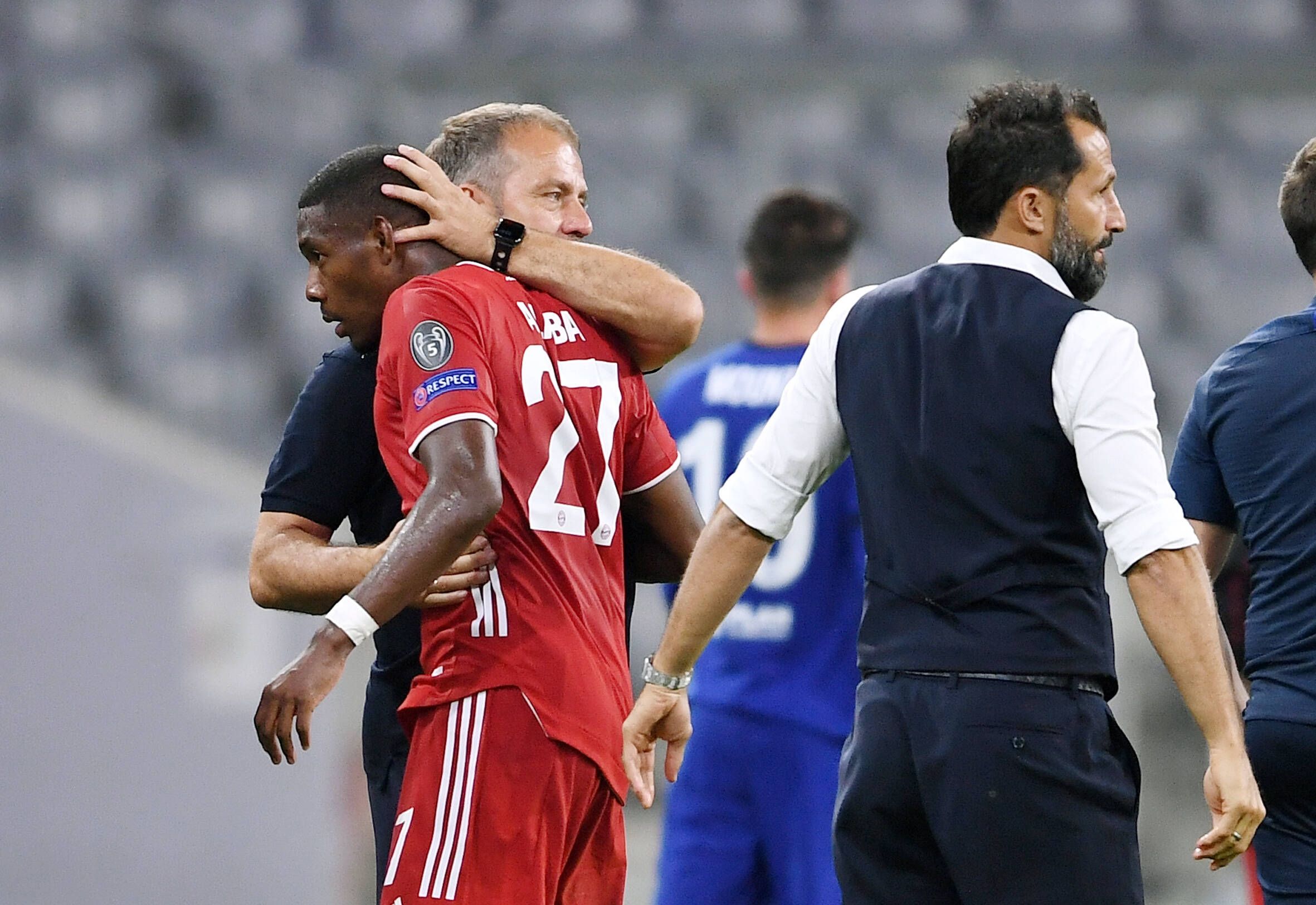 GER ONLY David Alaba Hansi Flick Hasan Salihamidzic FC Bayern