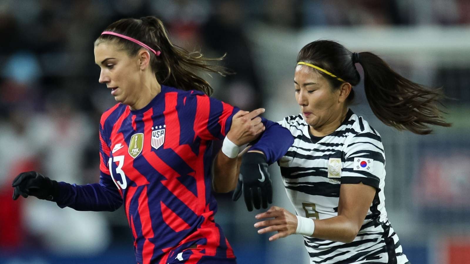 Alex Morgan USWNT Cho So-hyun South Korea Women 2021