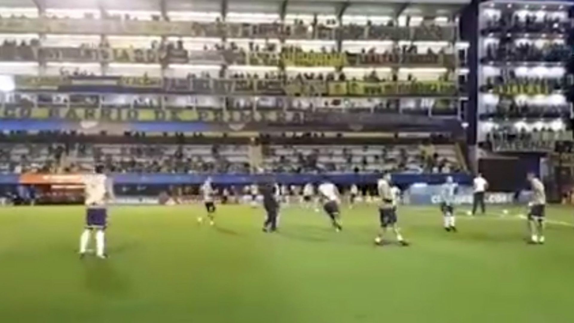 Captura Junior Calentamiento Boca Copa Libertadores