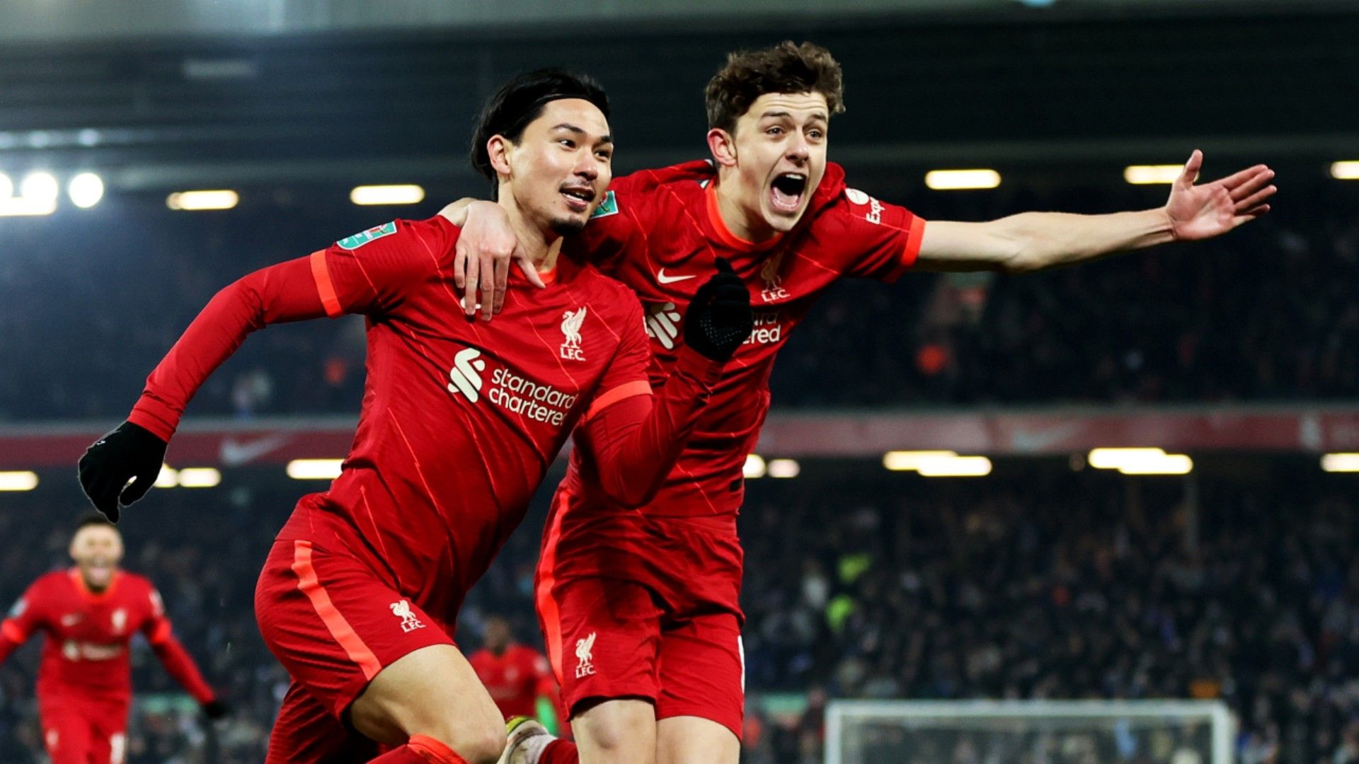 Takumi Minamino Owen Beck Liverpool 2021-22