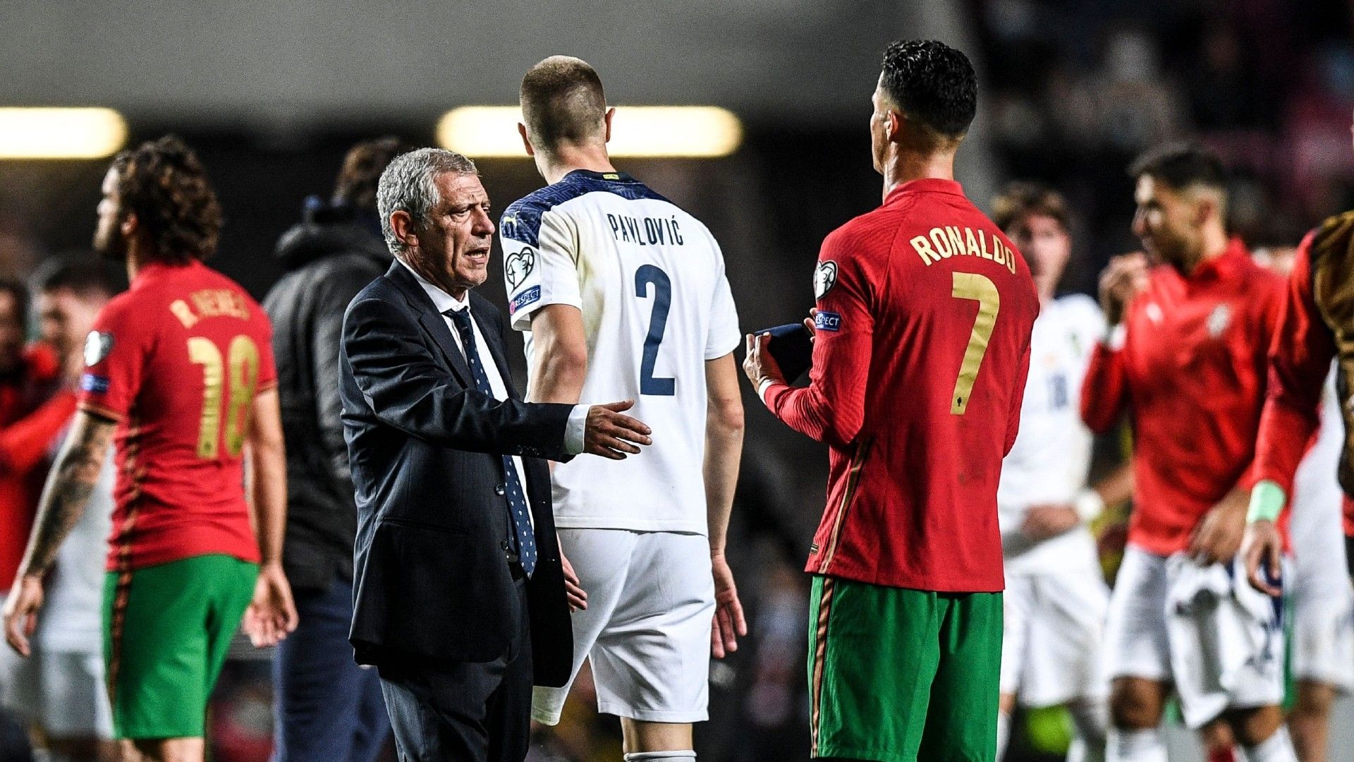 Cristiano Ronaldo Fernando Santos Portugal vs Serbia