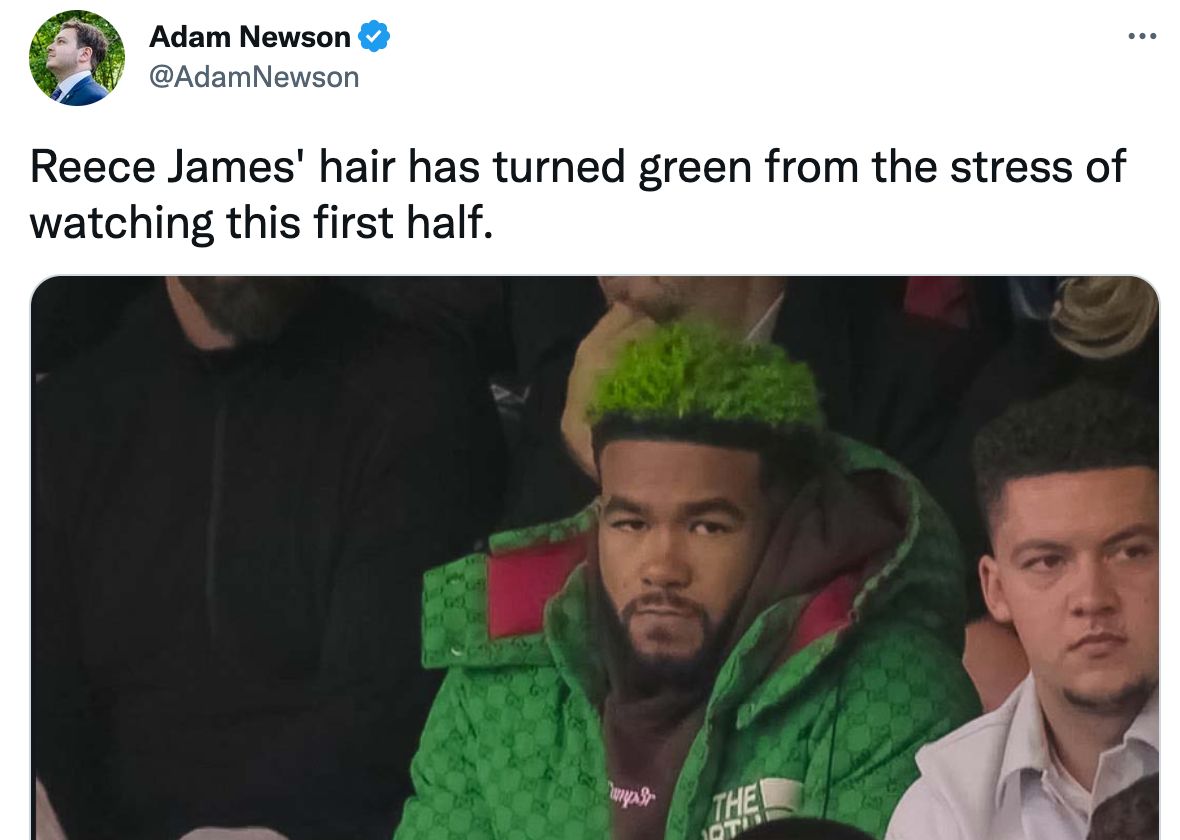 Reece James hair reaction 1