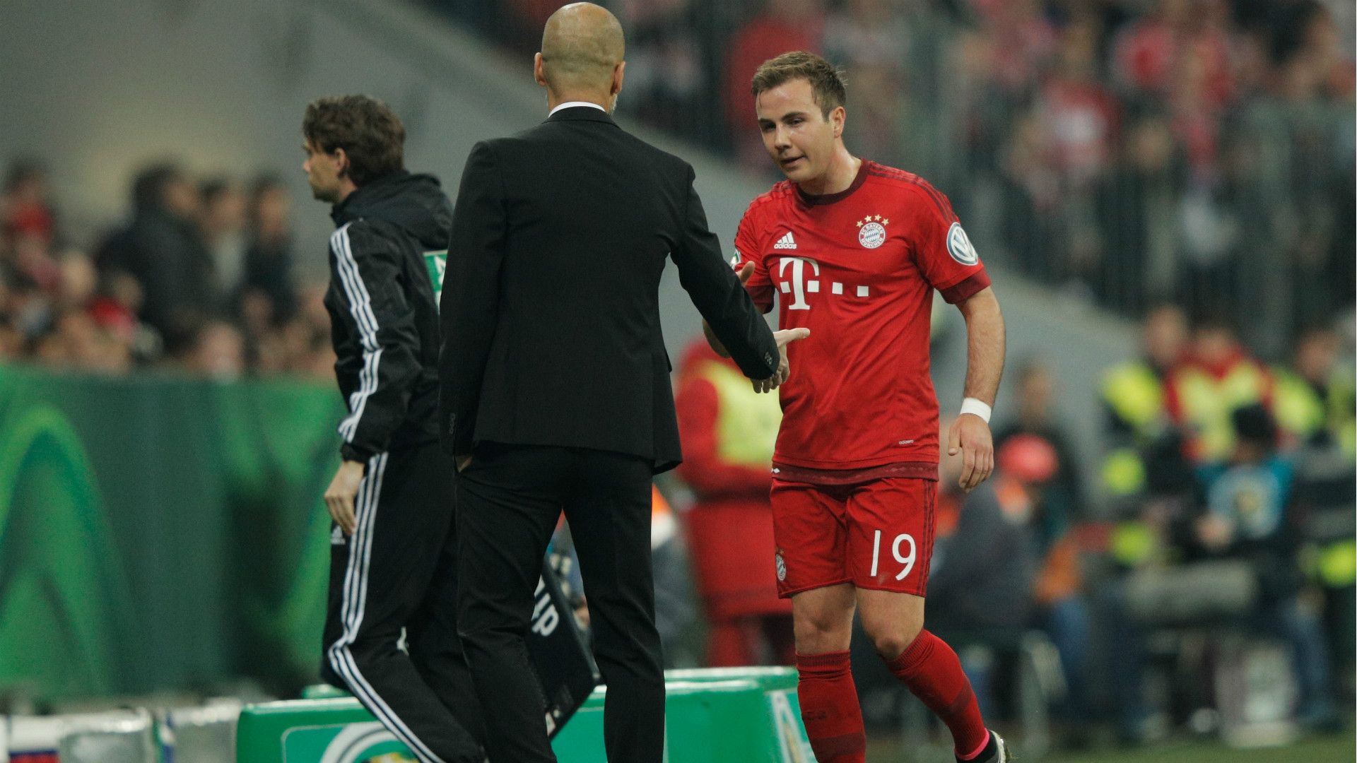 Pep Guardiola Mario Gotze FC Bayern Munchen Werder Bremen DFB Pokal 19042016