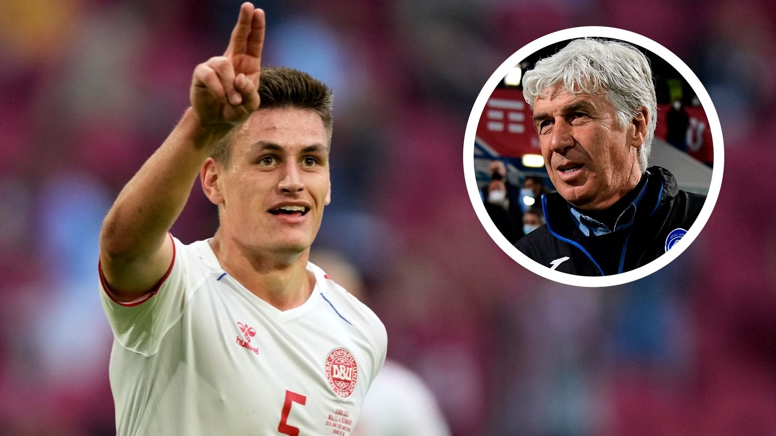 Joakim Maehle Gian Piero Gasperini Denmark Atalanta Euro 2020 GFX