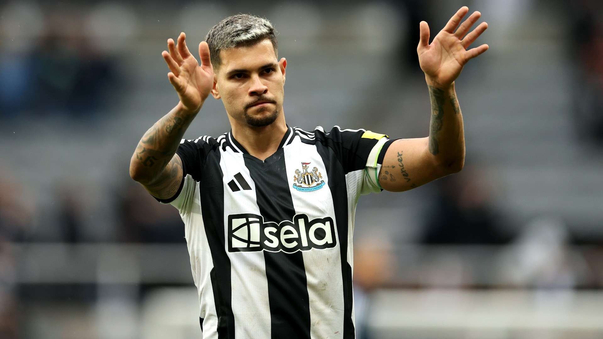 Bruno Guimaraes of Newcastle United celebrates victory