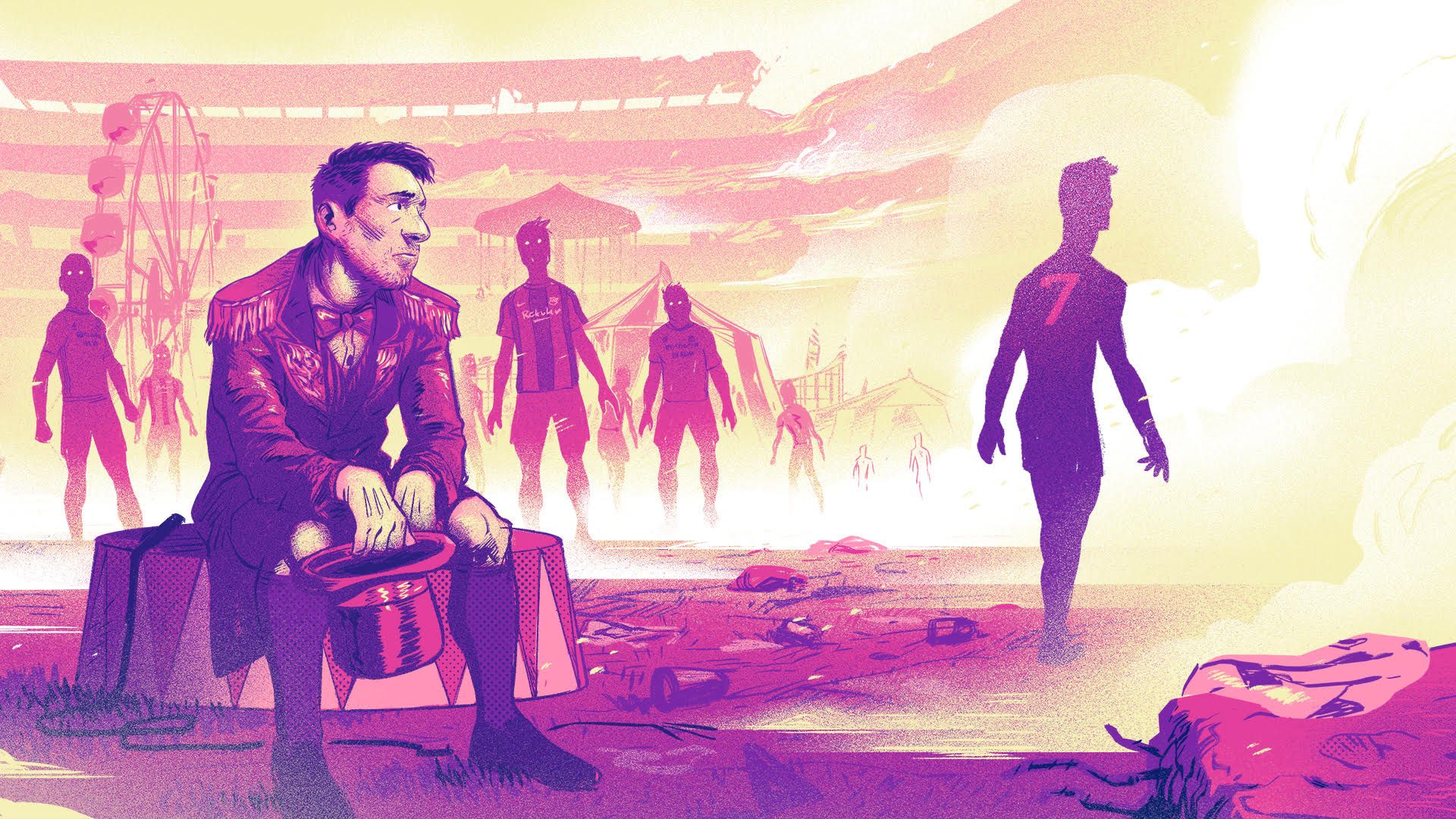 Lionel Messi Cristiano Ronaldo Barcelona Real Madrid Clasico GFX