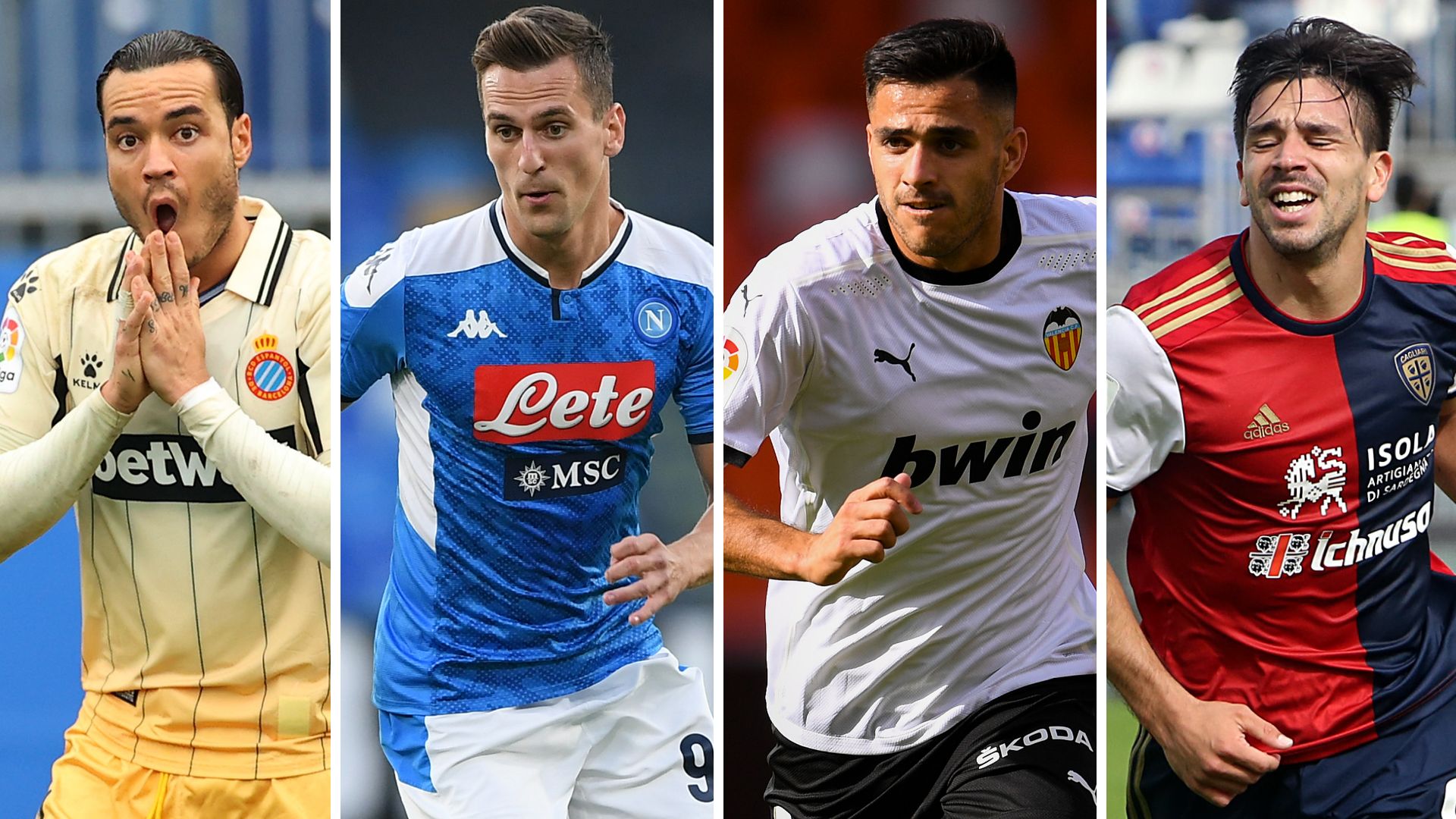 RDT, Arkadiusz Milik, Maxi Gómez y Gio Simeone