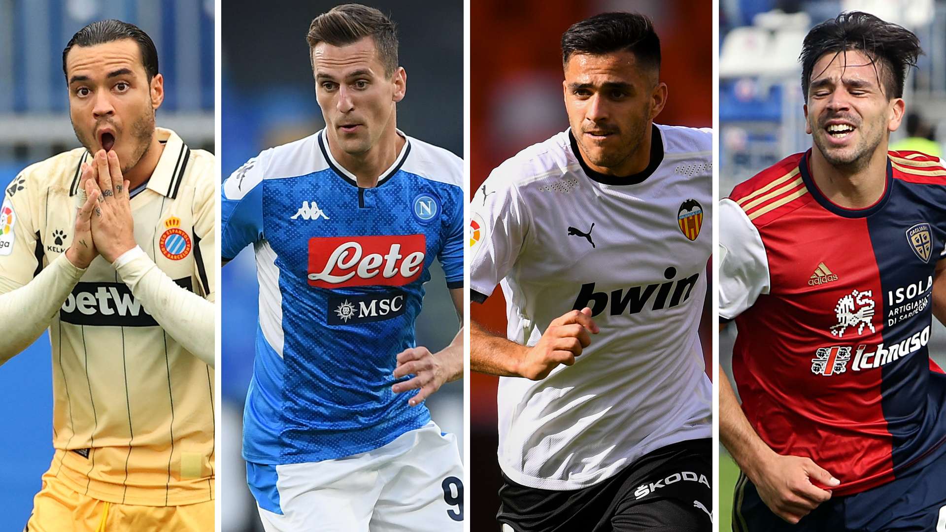 RDT, Arkadiusz Milik, Maxi Gómez y Gio Simeone