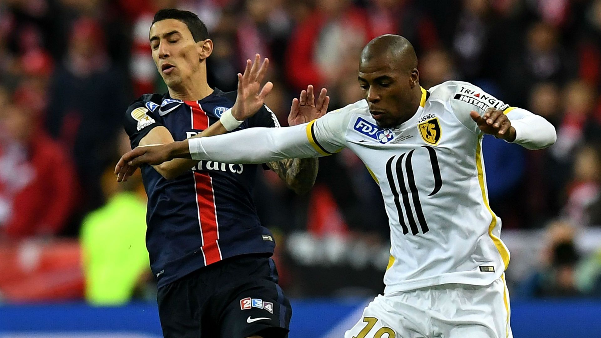 Angel Di Maria Djibril Sidibe Paris SG Lille Coupe de la Ligue 23042016