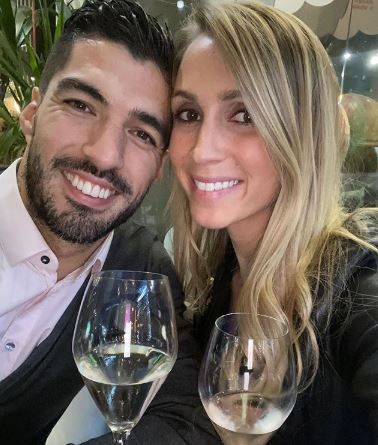 Luis Suarez with his wife Sofia