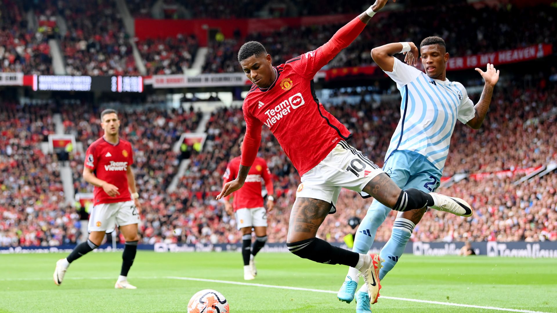 Marcus Rashford Danilo Manchester United Nottingham Forest 2023-24