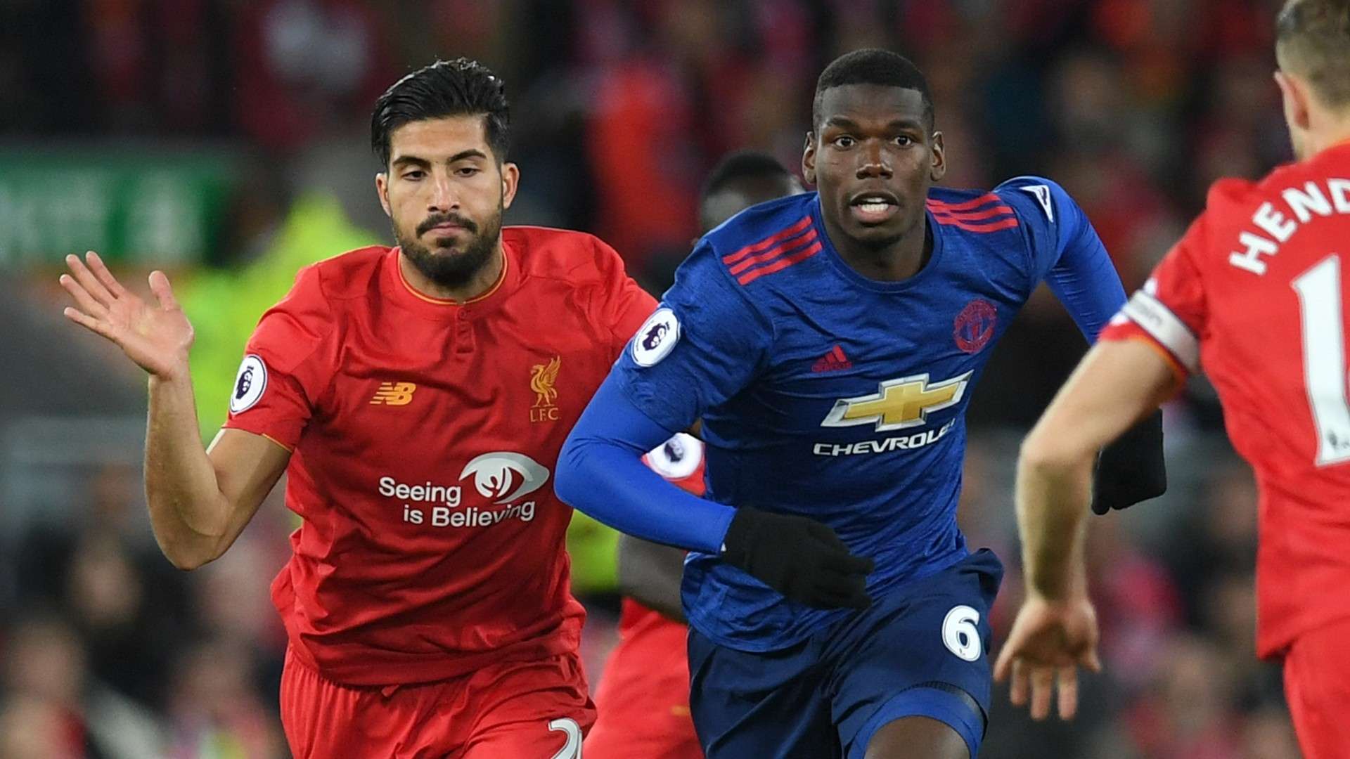 Emre Can Paul Pogba Liverpool Manchester United